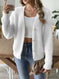 pearl buckle cardigan | four button sweater | woven knit fabric | energy saving