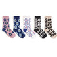 Cute cartoon flower socks cotton girl in stockings meifu market