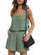 square neck top and shorts set | polyester spandex lounge set | summer casual two piece outfit | energy saving