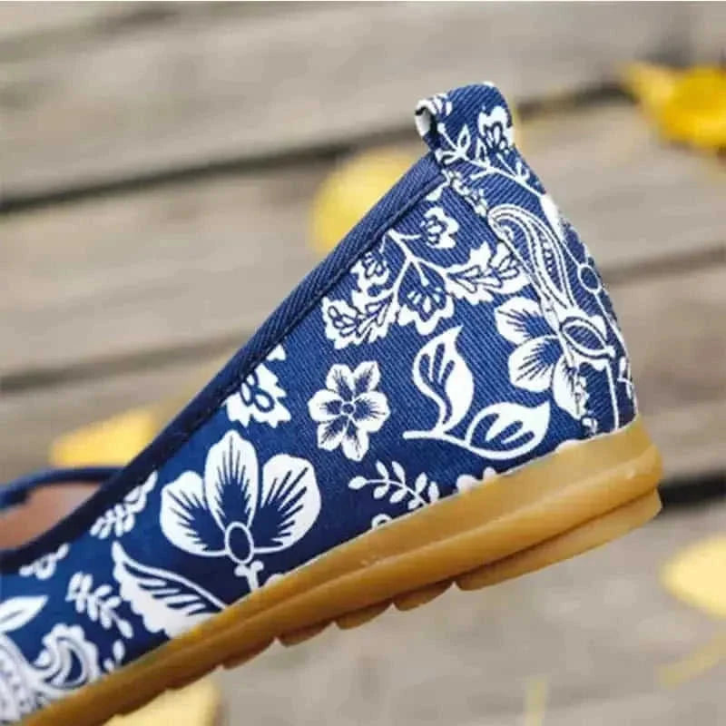 flat bottom cloth shoes | embroidered linen shoes | national style footwear | energy saving