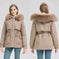 faux fur collar coat | waterproof winter coat | longline puffer jacket | energy saving