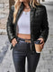 Stand Collar Zipper Pocket Cotton Coat Jacket Women Meifu Market