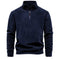 Fashion Personality Stand-collar Zippered Sweatshirt With Fleece Winter Casual Pullover Top Men's Clothing M - available s...