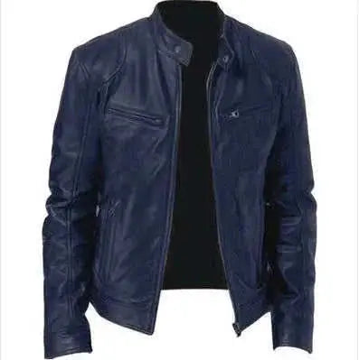 genuine pu leather jacket | slim fit leather coat | waterproof faux leather jacket | ultrasonic cleaning