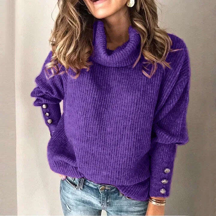 Women's Lapel Pullover Knit Sweater Meifu Market