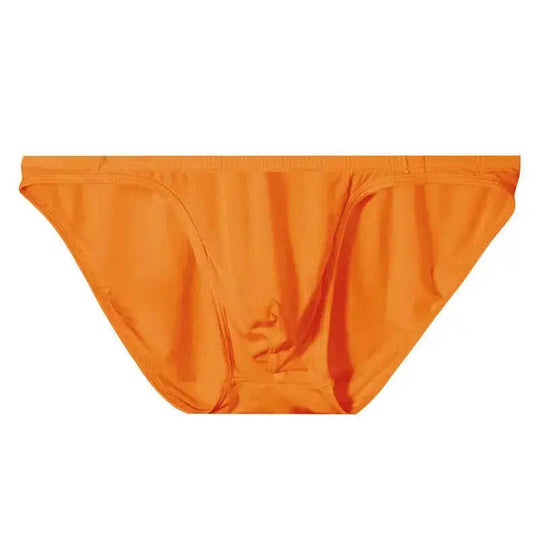 Men's Low Waist Briefs - Cotton Underwear for Daily Comfort Orange - size and dimension reference