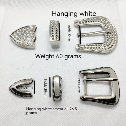 Retro Europe And America Ethnic Style Black Pattern Metal Belt Buckle