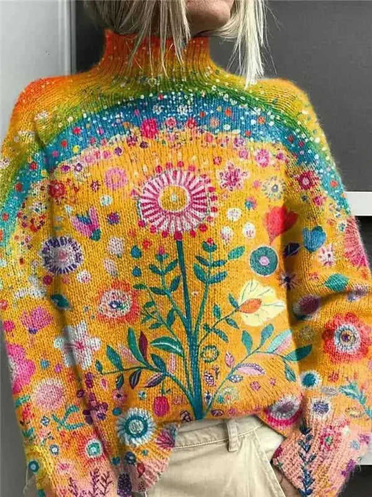 New Christmas Abstract Printing Casual Cloak Coat Cardigan Meifu Market