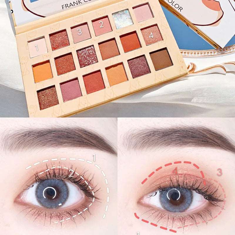 24 Colors Strawberry Girl Eyeshadow Palette Cute Cosmetics for Females - Meifu Market