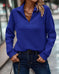 Zipper Stand Collar Pullover Sweatshirt Fashion Solid Striped Long Sleeve Top Spring And Autumn Women's Clothing Meifu Market