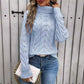 Women's Cable-knit Turtleneck Sweater Meifu Market