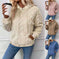 Women's Pullover Jacquard Hooded Loose Fleece Sweatshirt Meifu Market