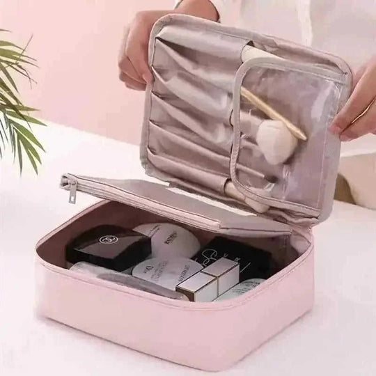 Large Capacity Waterproof Makeup Bag | Portable Organizers for Women Blue L - available style options