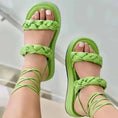 strappy sandal women | candy color flats | woven summer shoes | energy saving