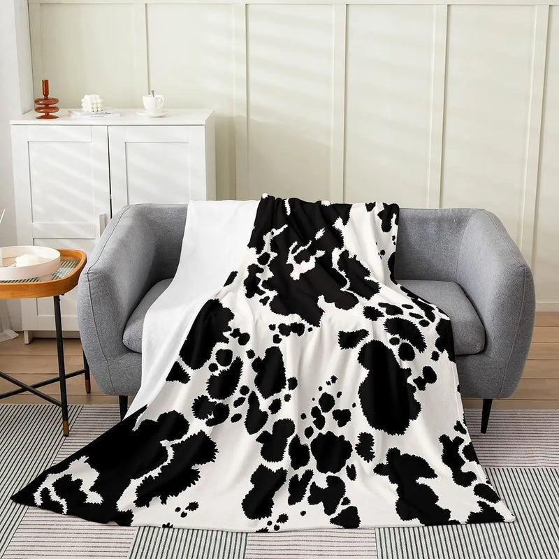 Cows Pattern Printed Flannel Digital Blanket Meifu Market