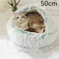 2-in-1 Dog & Cat Bed - Round Plush Warm Winter Pet House Meifu Market