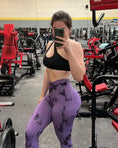 tie dye leggings for women | seamless yoga pants | high waist workout leggings | energy saving