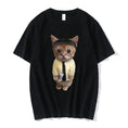 sad crying cat t-shirt | munchkin kitty graphic tee | soft cotton cat meme shirt | energy saving