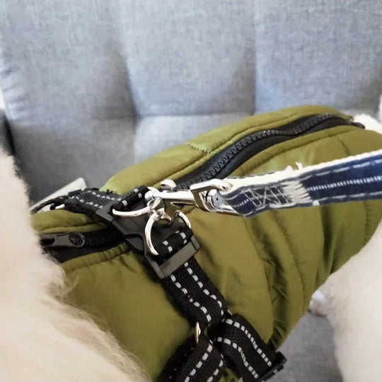 Waterproof Dog Clothes Winter Dog Coat With Harness Warm Pet Clothing Big Dog Jacket Chihuahua Labrador Coat Costume Meifu Market