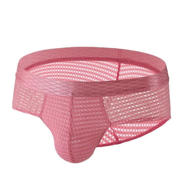 Men's Large Mesh Low Waist Wide Belt Briefs Meifu Market