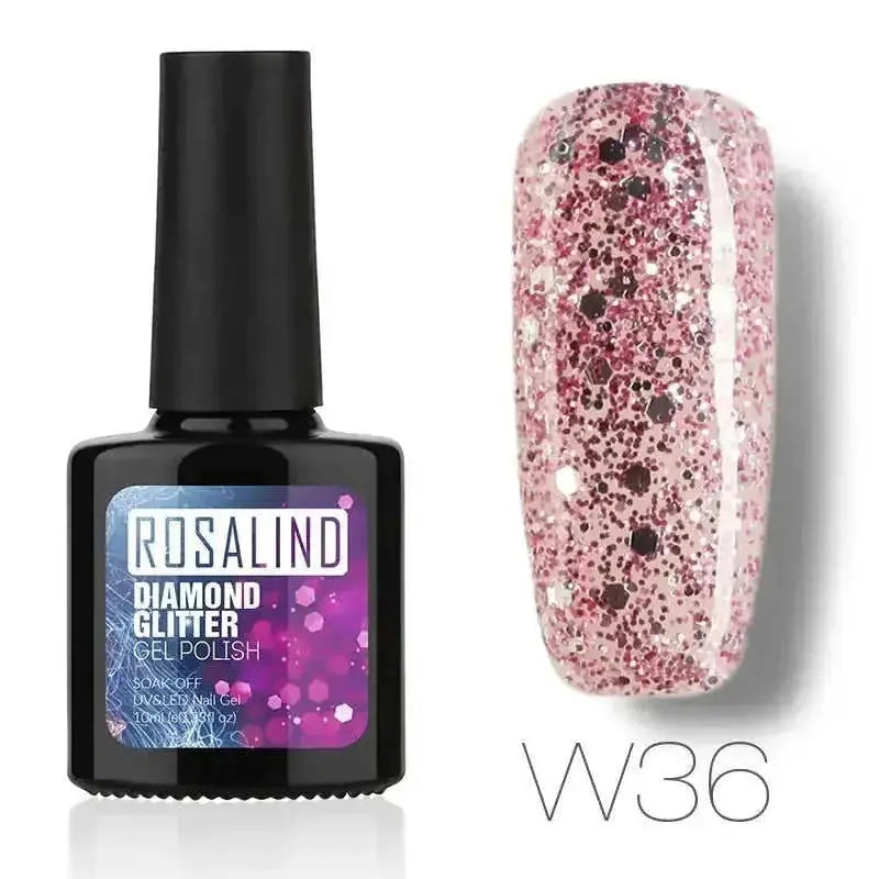 Diamond Nail Gel Polish - Reflective Glitter Gel for Nail Art | 10ml UV/LED RBW48 - available style options