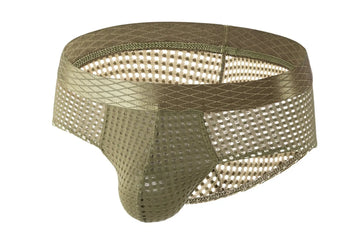 Men's Large Mesh Low Waist Wide Belt Briefs Meifu Market
