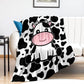 Cows Pattern Printed Flannel Digital Blanket Meifu Market