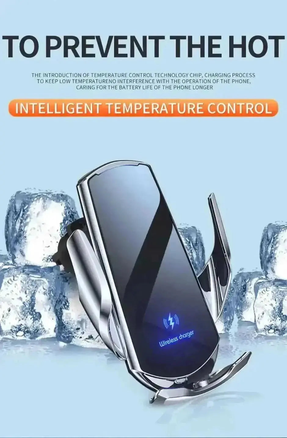 w fast wireless charger | automatic magnetic phone holder | car air vent mount | ultrasonic cleaning