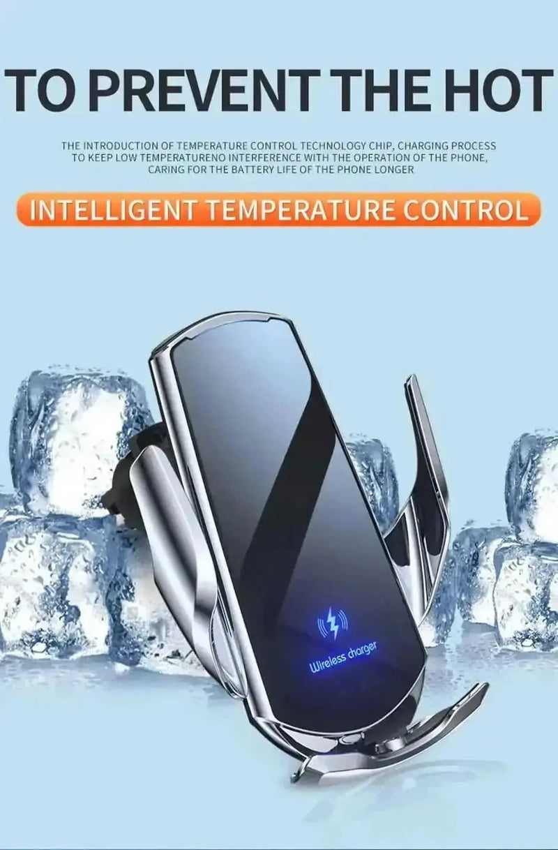 w fast wireless charger | automatic magnetic phone holder | car air vent mount | ultrasonic cleaning
