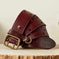 genuine cowhide leather belt | 15 inch wide mens belt | brass buckle jeans belt | energy saving