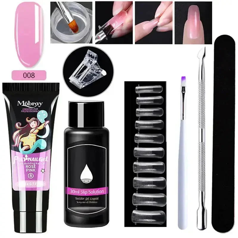crystal nail extension kit | professional nail art set | acrylic nail forms set | energy saving
