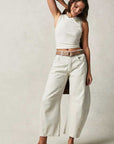 European And American Fashion Casual Women's Loose Wide-leg Pants Low Waist Washed Old 