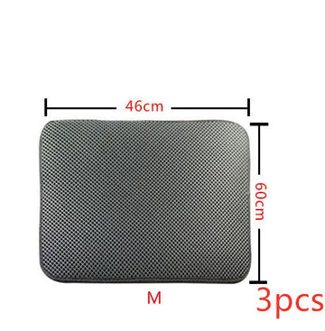 Double Layer Litter Cat Bed Pads Pet Cat Litter Mat Trapping Pets Litter Box Mat Pet Product Bed For Cats House Clean Mat
