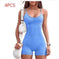 high-waisted yoga romper | moisture-wicking sportswear | seamless workout jumpsuit | ultrasonic cleaning
