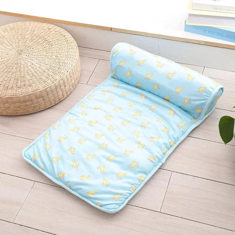 cooling dog mat for summer | breathable pet blanket | washable cat bed | energy saving