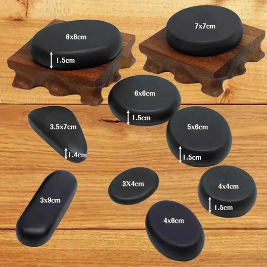 hot stone massage kit | portable stone heater box | basalt stones for massage | ultrasonic cleaning