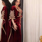 gold velvet evening dress | sequined arabic dress | long sleeve maxi dress | energy saving