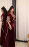 gold velvet evening dress | sequined arabic dress | long sleeve maxi dress | energy saving
