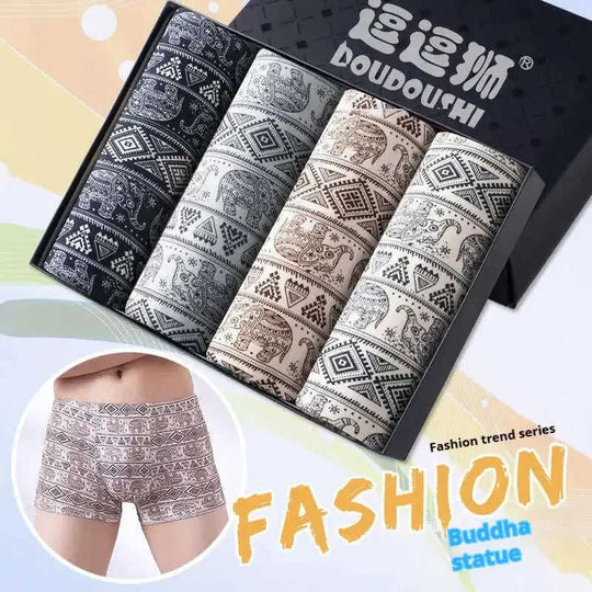 Men's Boxer Briefs 4-Pack - Breathable Seamless Athletic Underwear Meifu Market