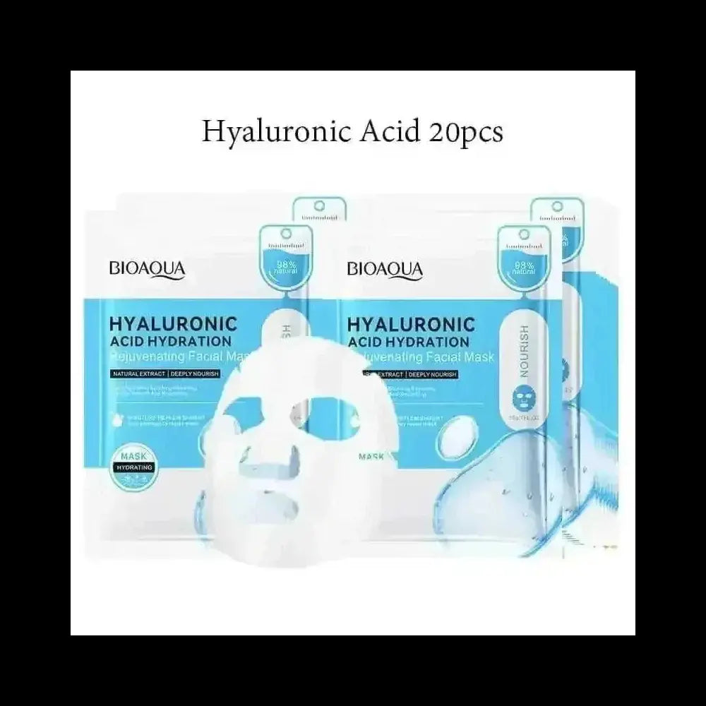 20pcs BIOAQUA Snail Hyaluronic Acid Face Mask skincare Moisturizing Anti Wrinkle Whitening Facial Masks Face Skin Care Pro...