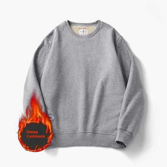 warm fleece pullover sweater | heavyweight fleece sweatshirt | solid color mens sweater | ultrasonic cleaning
