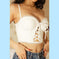 Women's Hollow Backless Lace Crop Camisole - Meifu Market