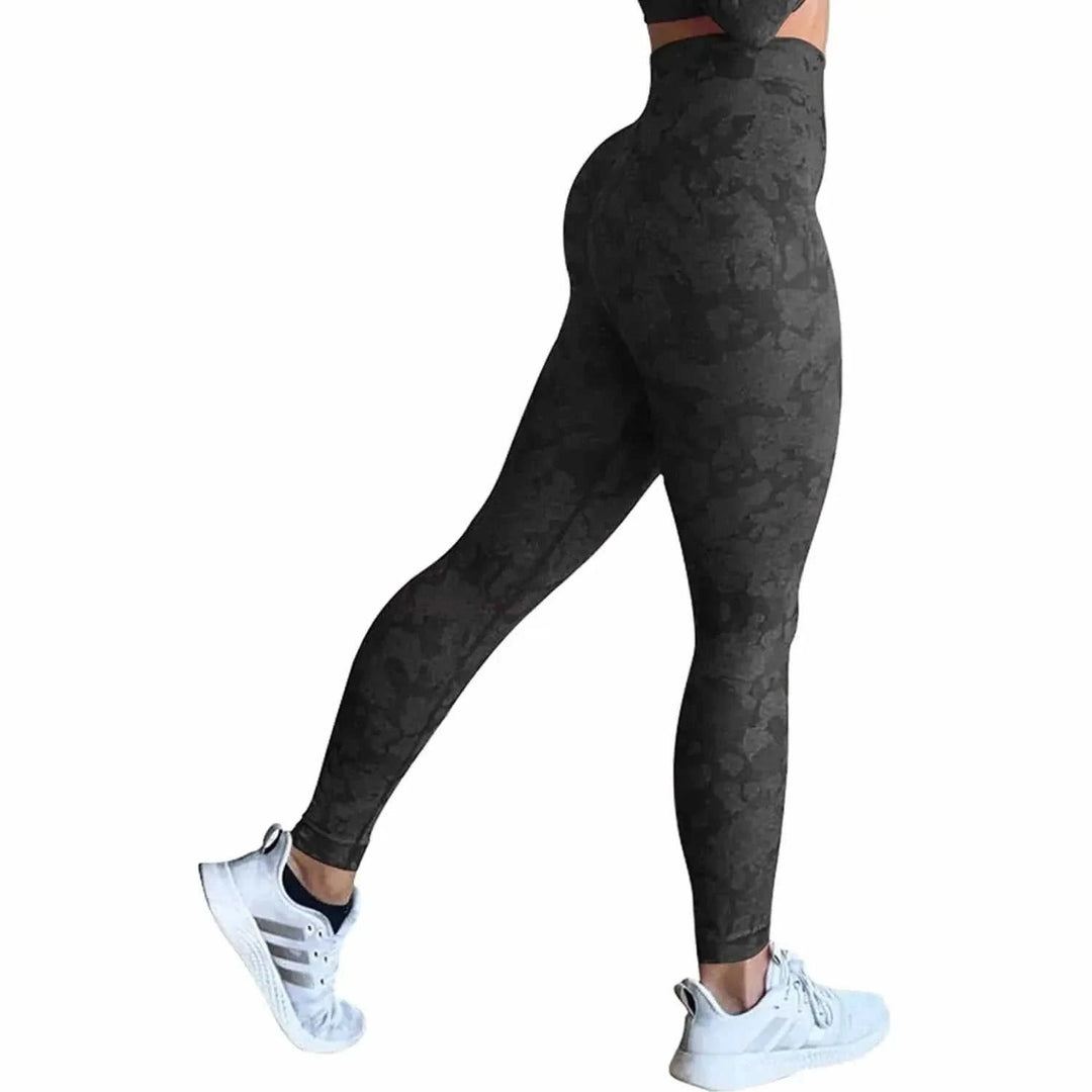 high-waisted sculpting leggings | seamless squat-proof fabric | tummy control workout tights | ultrasonic cleaning
