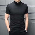 lightweight cotton fabric | breathable half turtleneck | summer mens top | energy saving