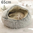 2-in-1 Dog & Cat Bed - Round Plush Warm Winter Pet House Meifu Market