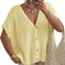 Short Sleeved V-neck Single Breasted Cardigan Sweater Meifu Market
