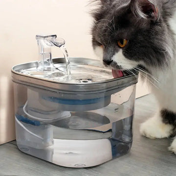Pet Cat Dog Stainless Steel Automatic Circulation Water Dispenser Intelligent Fountain Pets Accessories Meifu Market