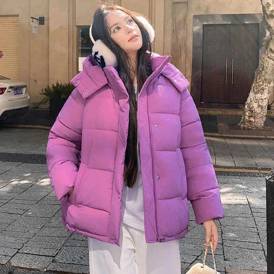 heavyweight cotton padded coat | thermal insulated winter jacket | long sleeve quilted coat | energy saving