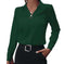 Commuter V-neck Long-sleeved Shirts Ins Fashion Solid Color Pullover Top Autumn And Spring Women's Clothing Meifu Market
