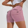 high-waisted compression shorts | quick-dry nylon fabric | 4-way stretch material | energy saving